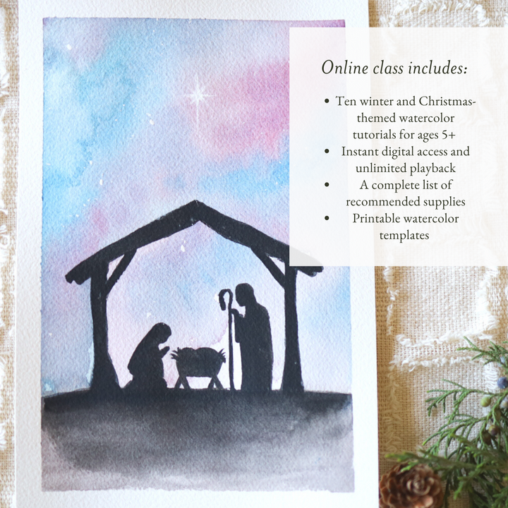 Watercolor Class: Winter & Christmas