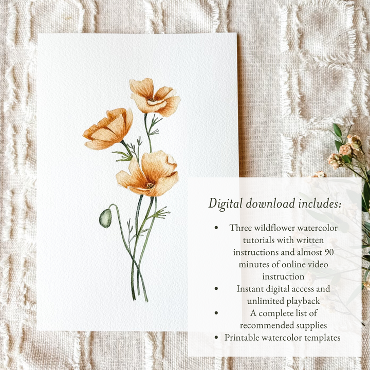Watercolor Class: Wildflowers