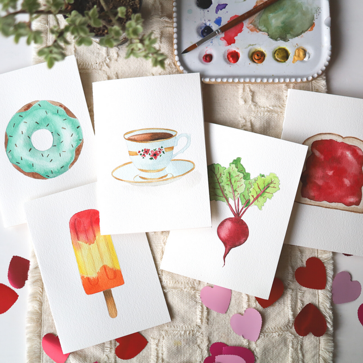 Watercolor Class: Funny Valentine's Day Cards
