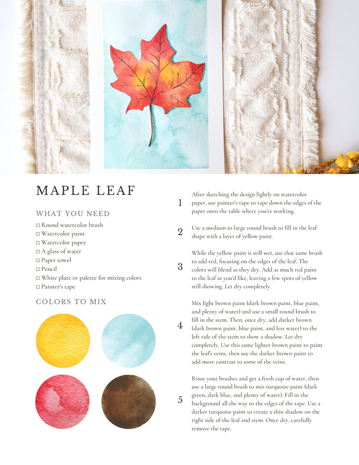 Watercolor Class: 8 Autumn-Inspired Scenes