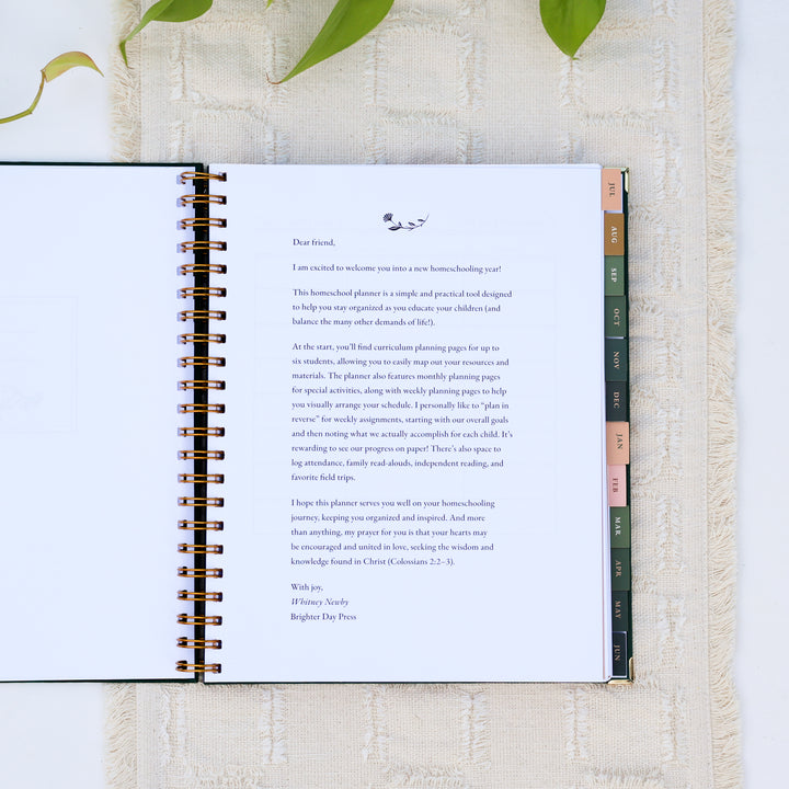 2025-2026 Homeschool Planner