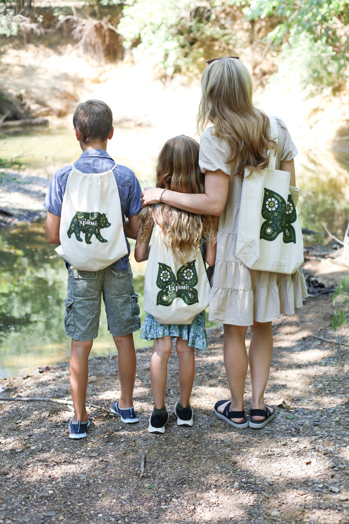 "Explore" Drawstring Nature Backpacks