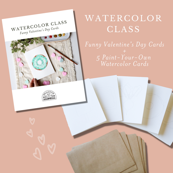 Watercolor Class: Funny Valentine's Day Cards