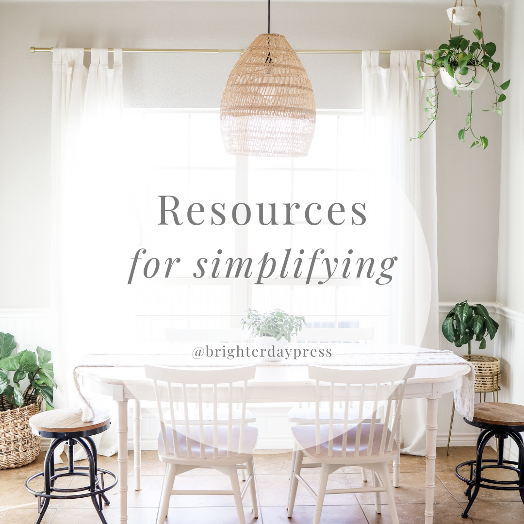 Resources for Simplifying in the New Year