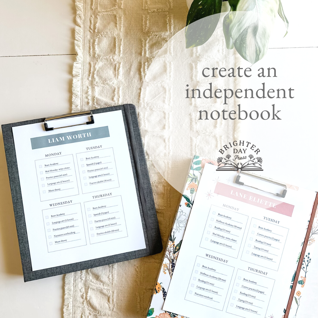 Homeschool Tip: Independent Notebooks