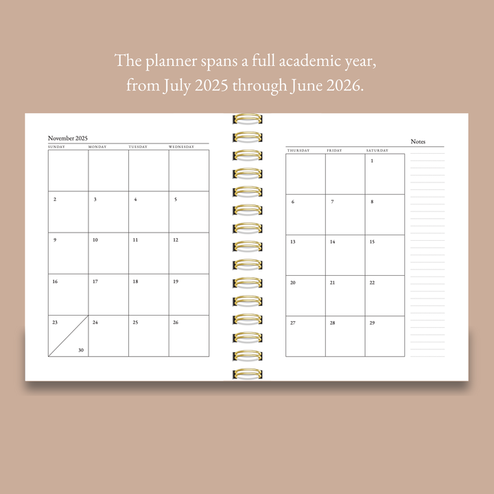Printable 2025-2026 Homeschool Planner (Digital Download)