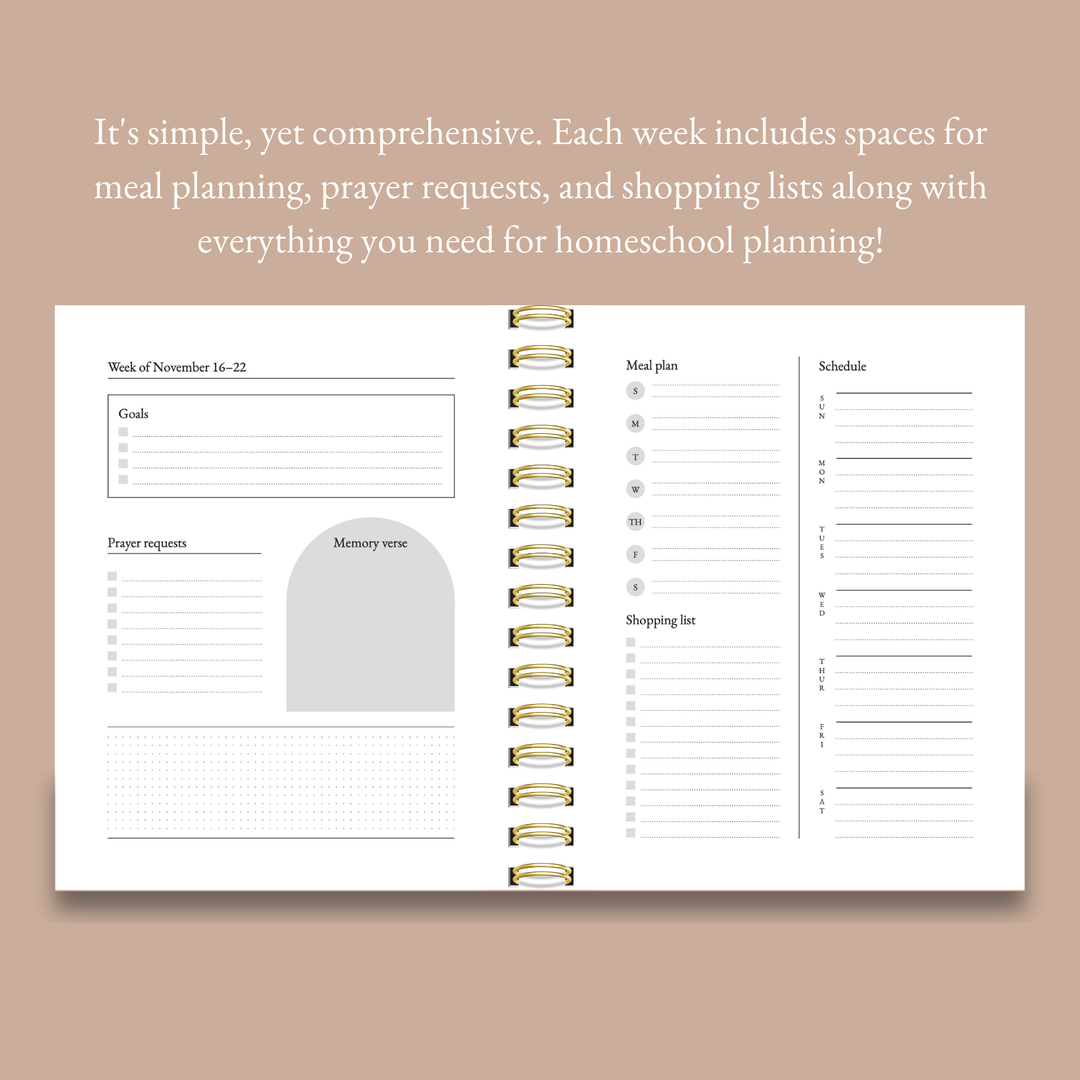 PREORDER 2025-2026 Homeschool Planner