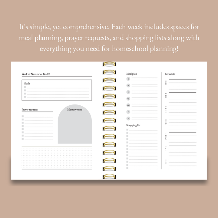 PREORDER 2025-2026 Homeschool Planner