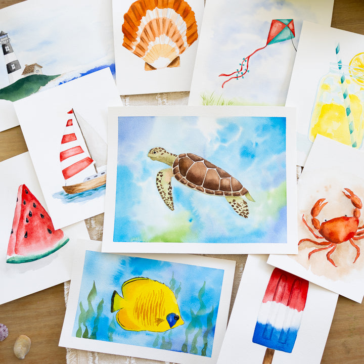 Watercolor Class: Coastal Summer