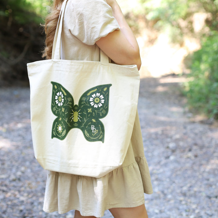 Butterfly Zippered Tote