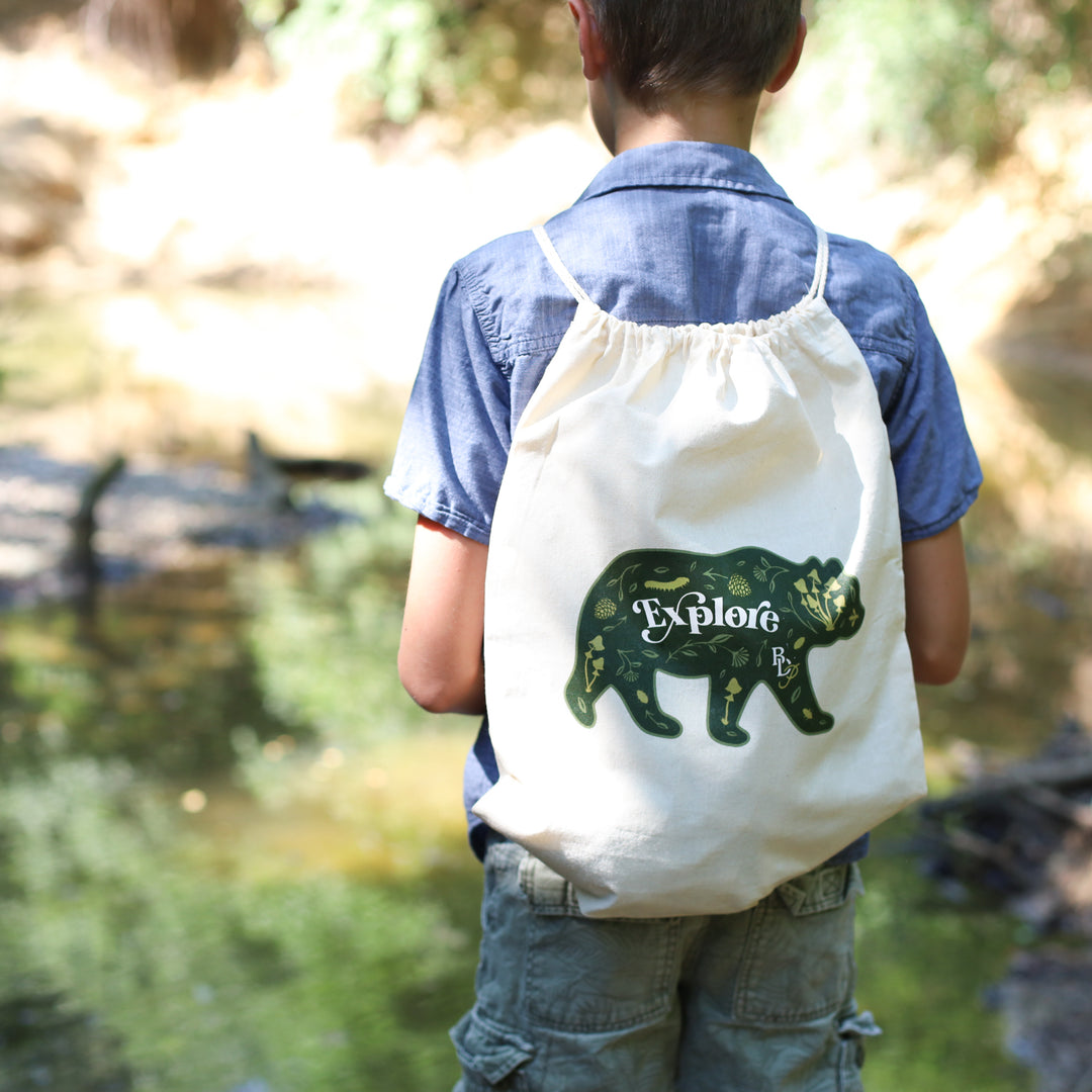 "Explore" Drawstring Nature Backpacks