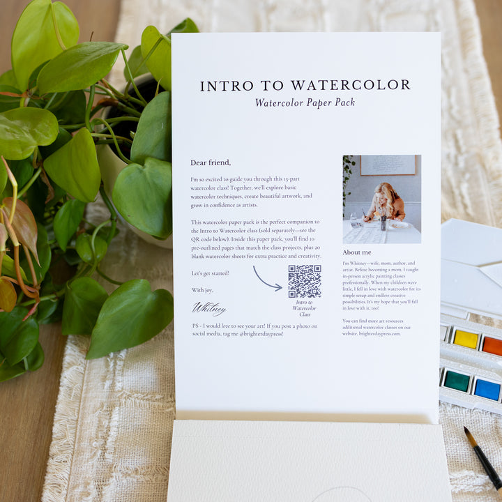 Intro to Watercolor: Watercolor Paper Pack